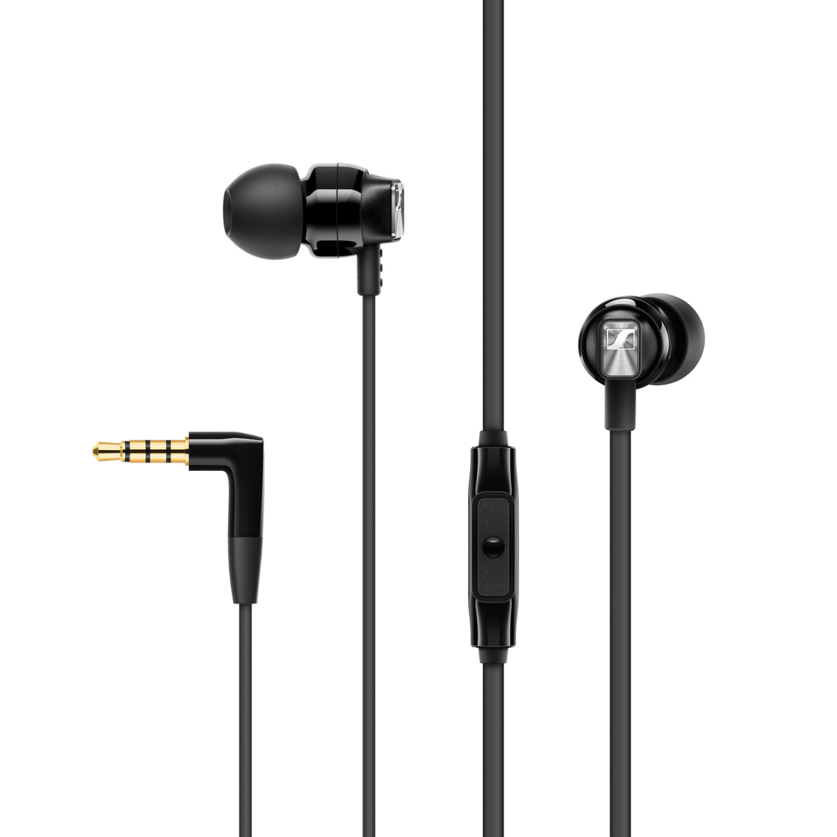 Sennheiser CX 300S Black Stereo Earphones, 1.2m Cable, 3.5mm Angled Jack Plug