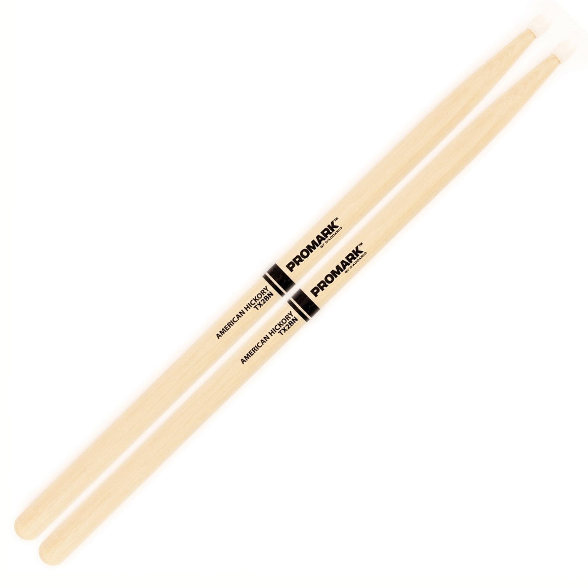 Promark TX2BN Classic 2B Hickory Nylon Tip Drumsticks