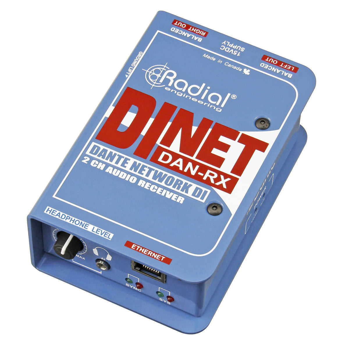 Radial Dinet Dan-rx Dante ethernet receiver