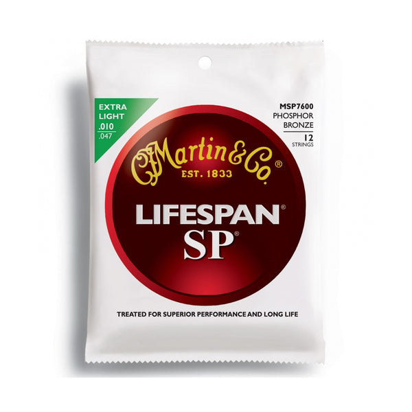 CF Martin MSP7600 Acoustic Strings SP Lifespan 12 String Ex Light