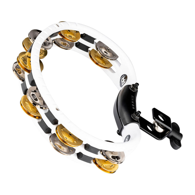 Meinl TMT1MWH ABS Mountable Tambourine DualAlloy Jingles White BSt