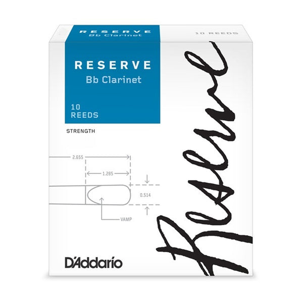 D'Addario DCR1025 Reserve Clarinet Bb 2.5 Reed - Per Reed