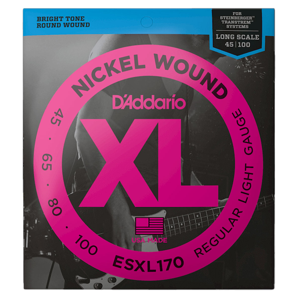 D'Addario ESXL170 Double Ball End Nickel Round Wound Bass Strings
