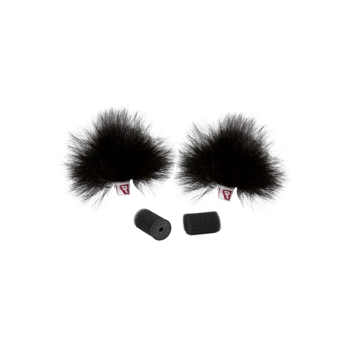 Rycote Black Ristretto Lavalier Windjammer Pair Synthetic Fur Windshields