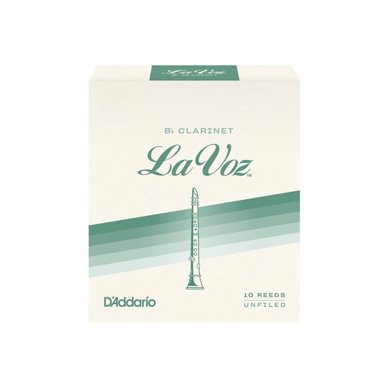 D'Addario RCC10MS La Voz Bb Clarinet Medium Soft Reed - Per Box