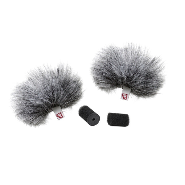 Rycote Grey Lavalier Windjammer, Pair, Synthetic Fur