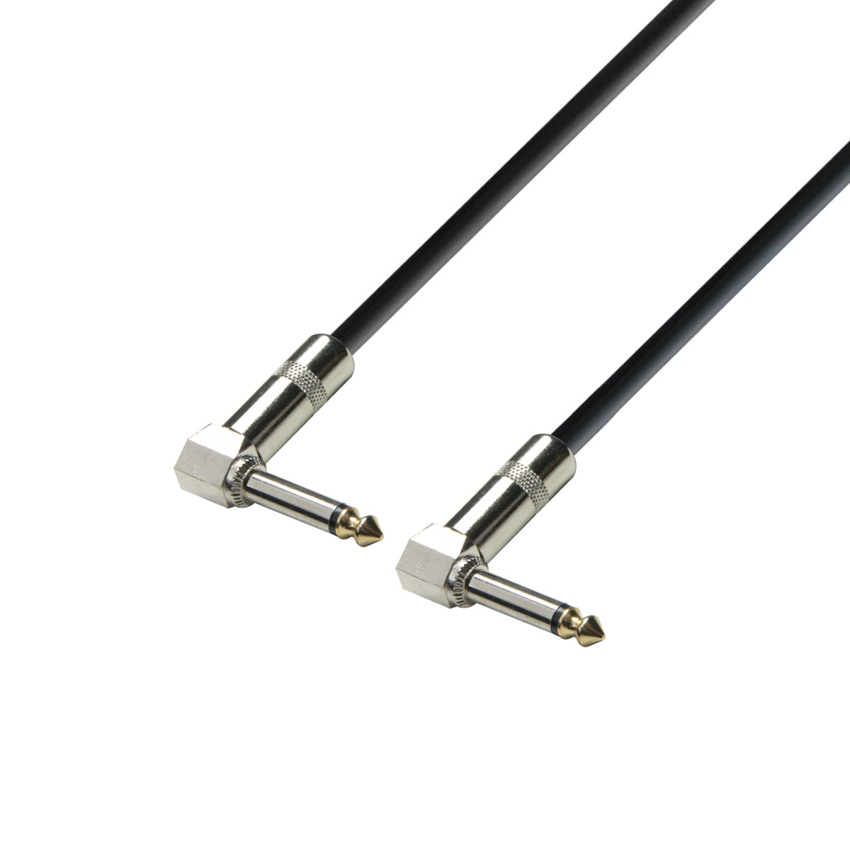 Adam Hall Cables K3IRR0015 Instrument Cable 6.3mm angled Jack mono to 6.3mm angled Jack mono 0.15m