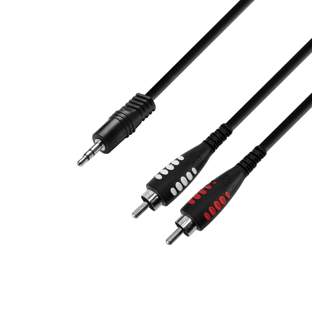 Adam Hall Cables K3YWCC0100 Audio Cable 3.5mm Jack stereo to 2 x RCA male 1m