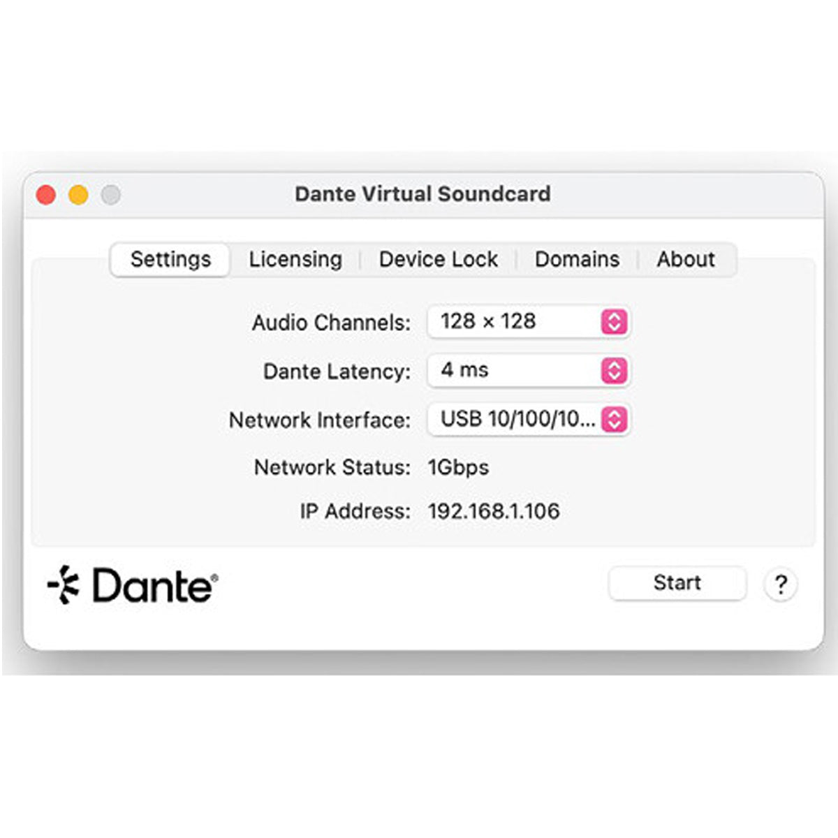 Audinate Dante Virtual Soundcard Software Transferable Token (Download) (Redeemable for Permanent DVS License)