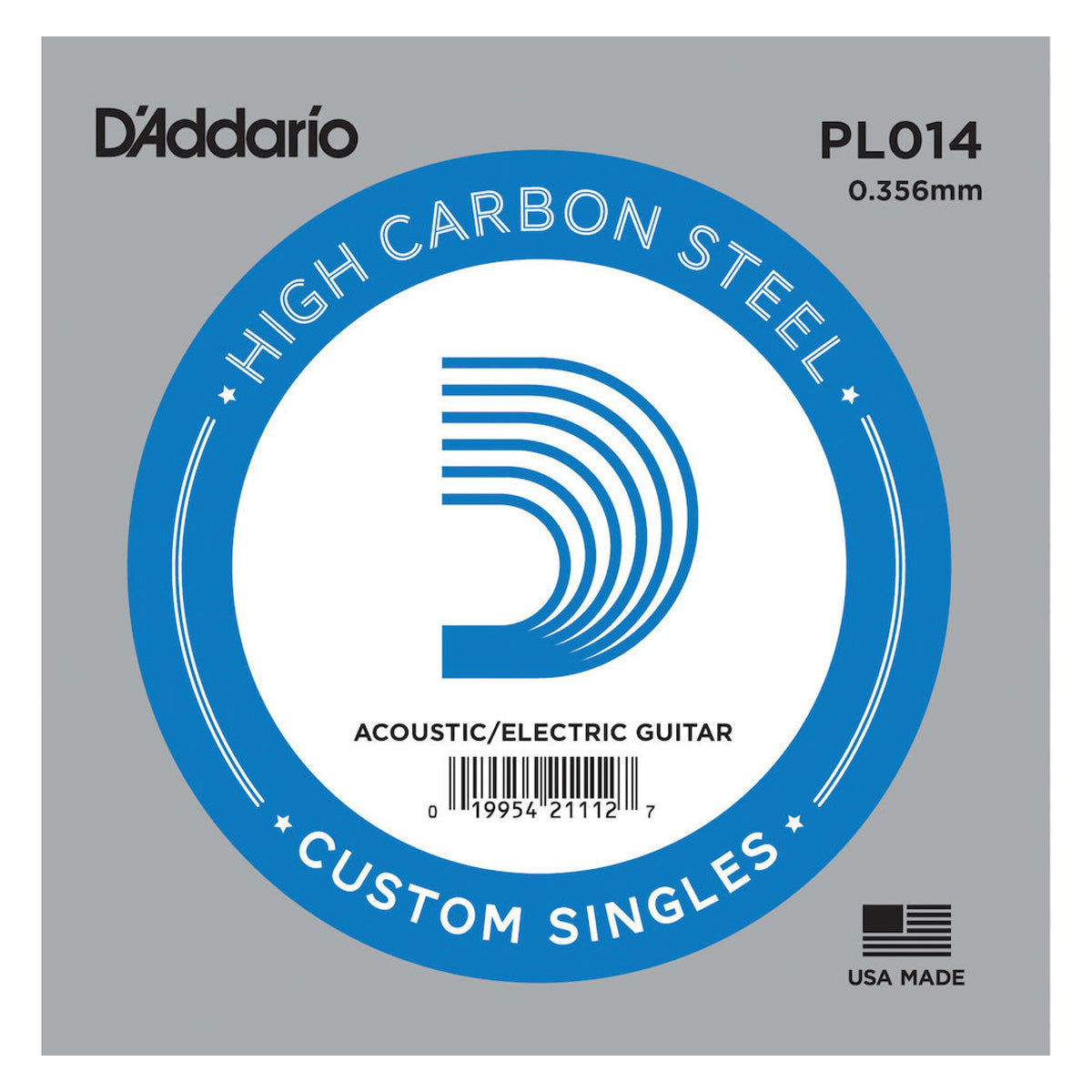 D'Addario PL014 Plain Steel Single Acoustic/Electric Guitar String