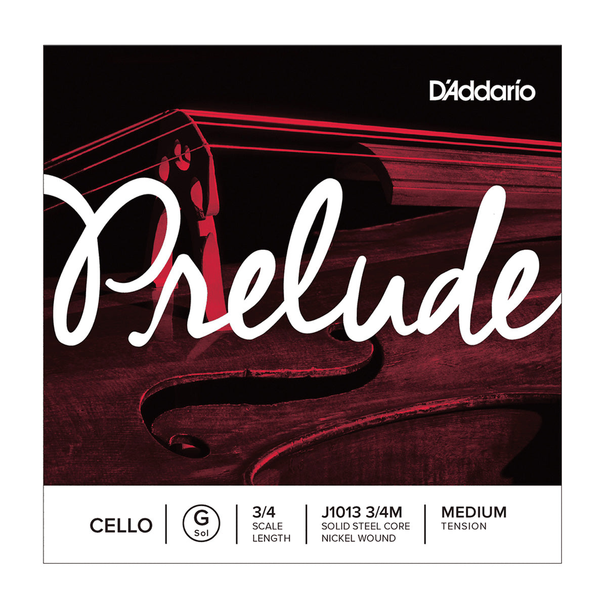 DAddario J10133/4M Prelude Cello String Single G 3/4 Med