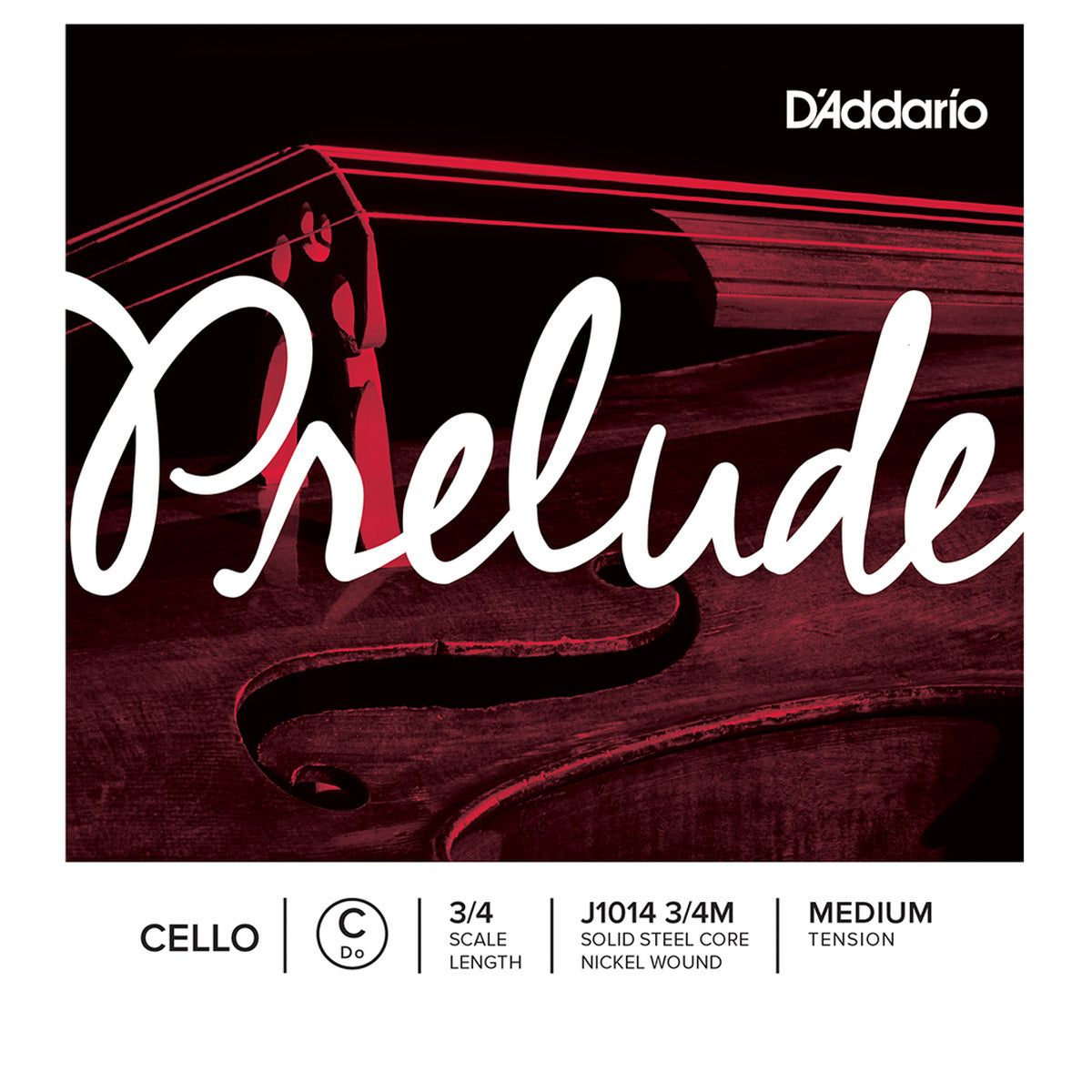 DAddario J10143/4M Prelude Cello String Single C 3/4 Med