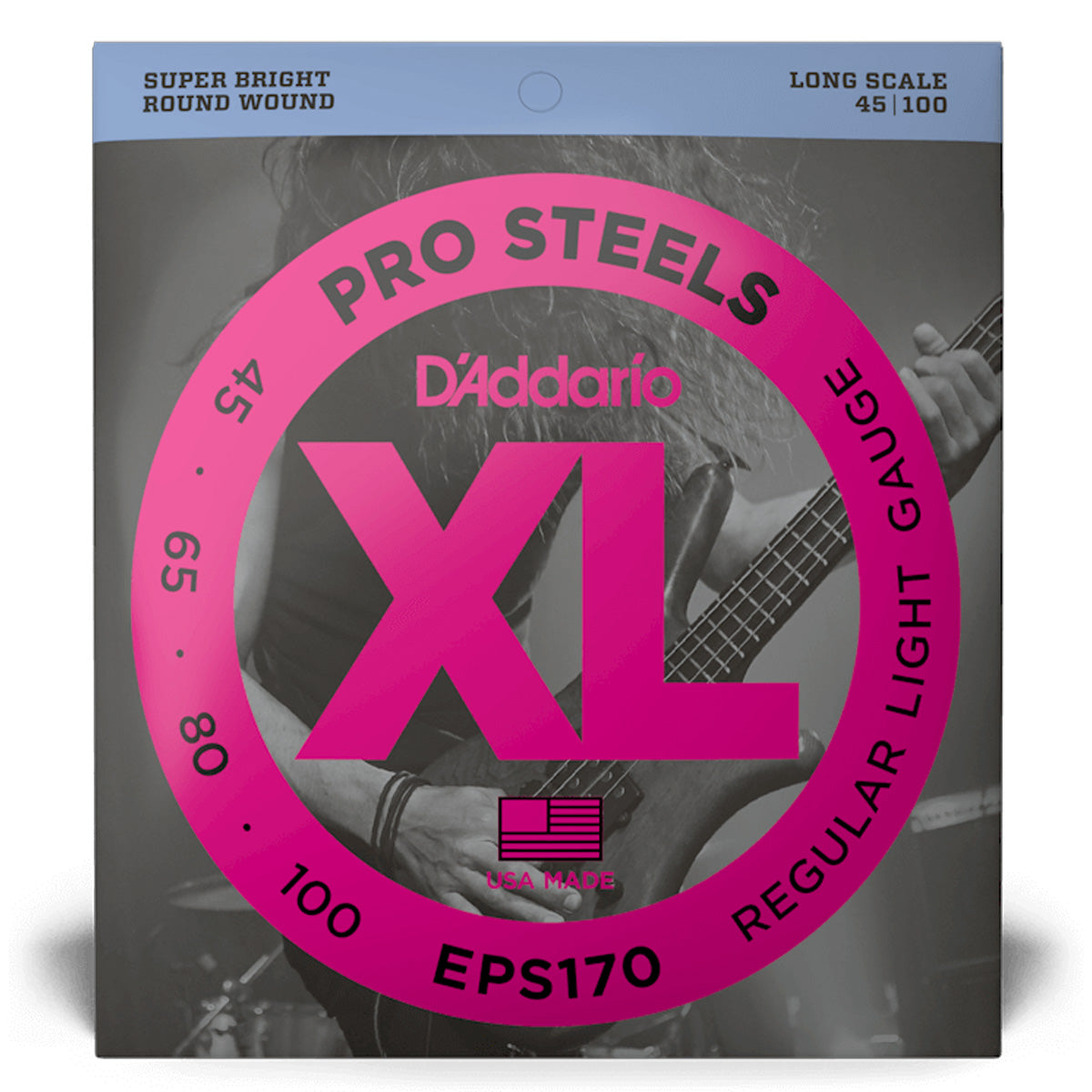 D'Addario EPS170 XL ProSteels Round Wound Bass Strings