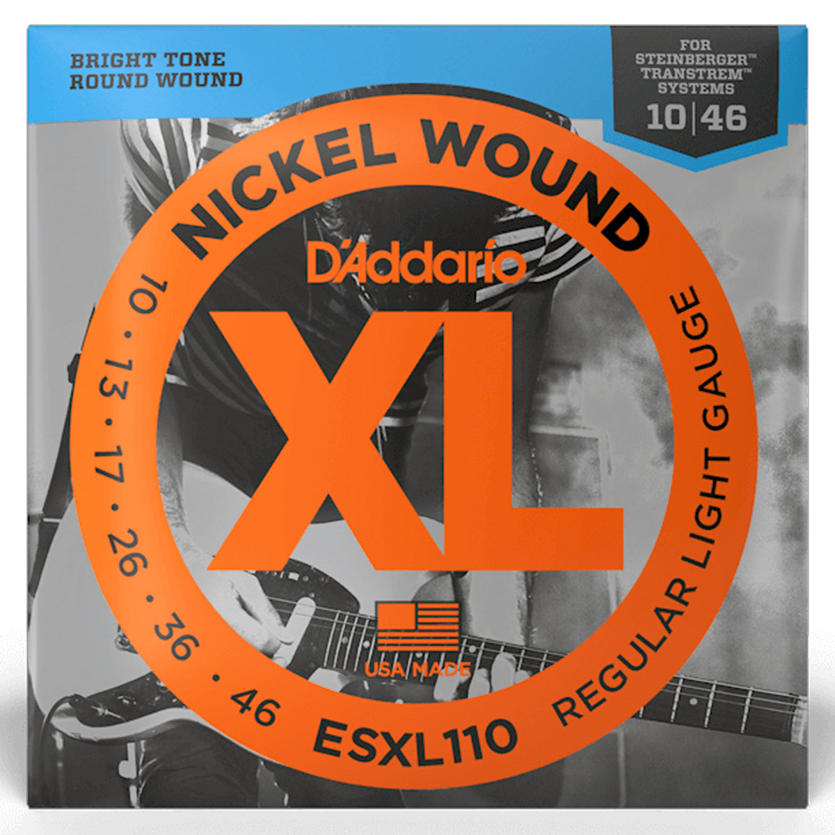 D'Addario ESXL110 XL Nickel Round Wound Double Ball End Electric Guitar Strings