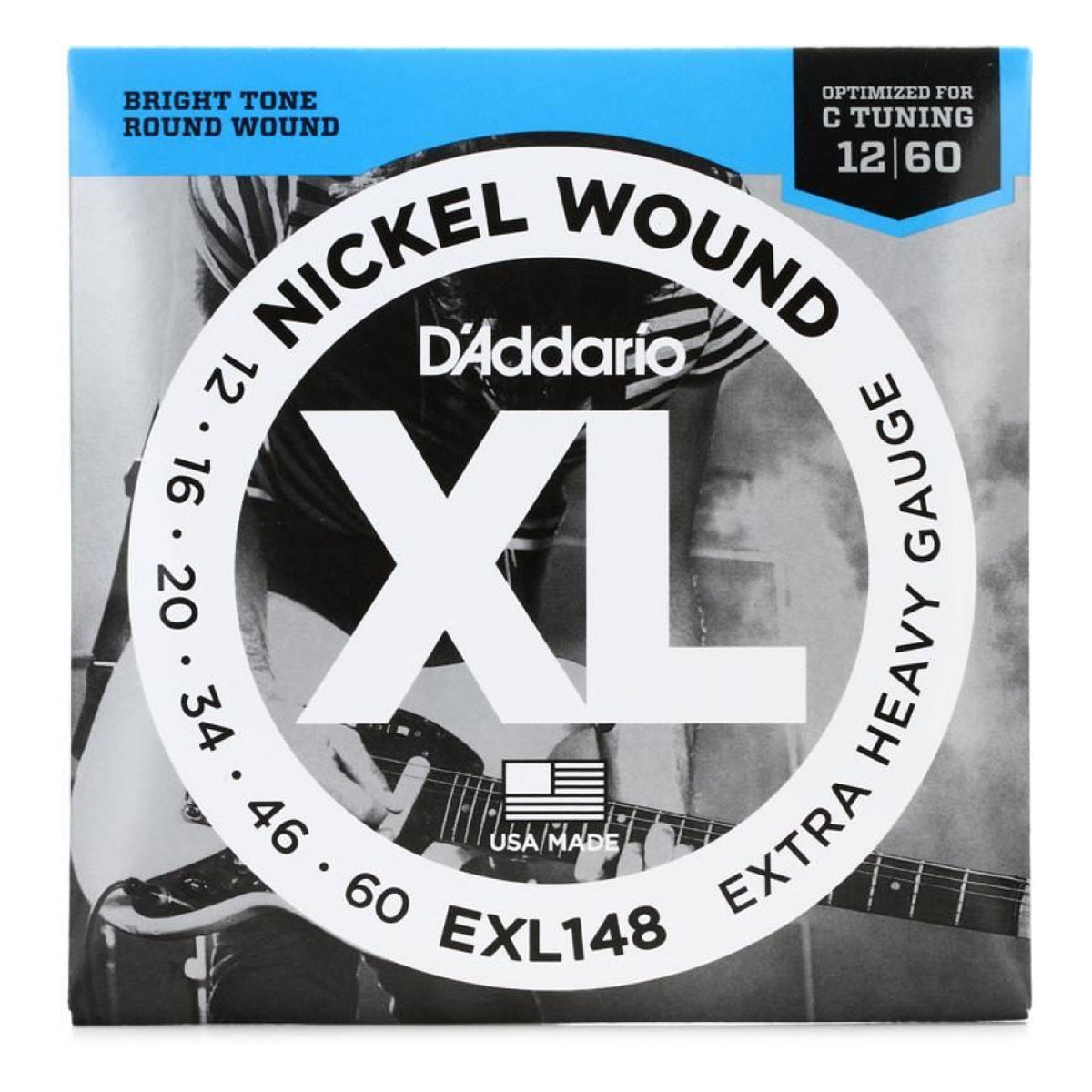 D'Addario EXL148 Nickel Round Wound Extra Heavy Electric Guitar Strings 012-060