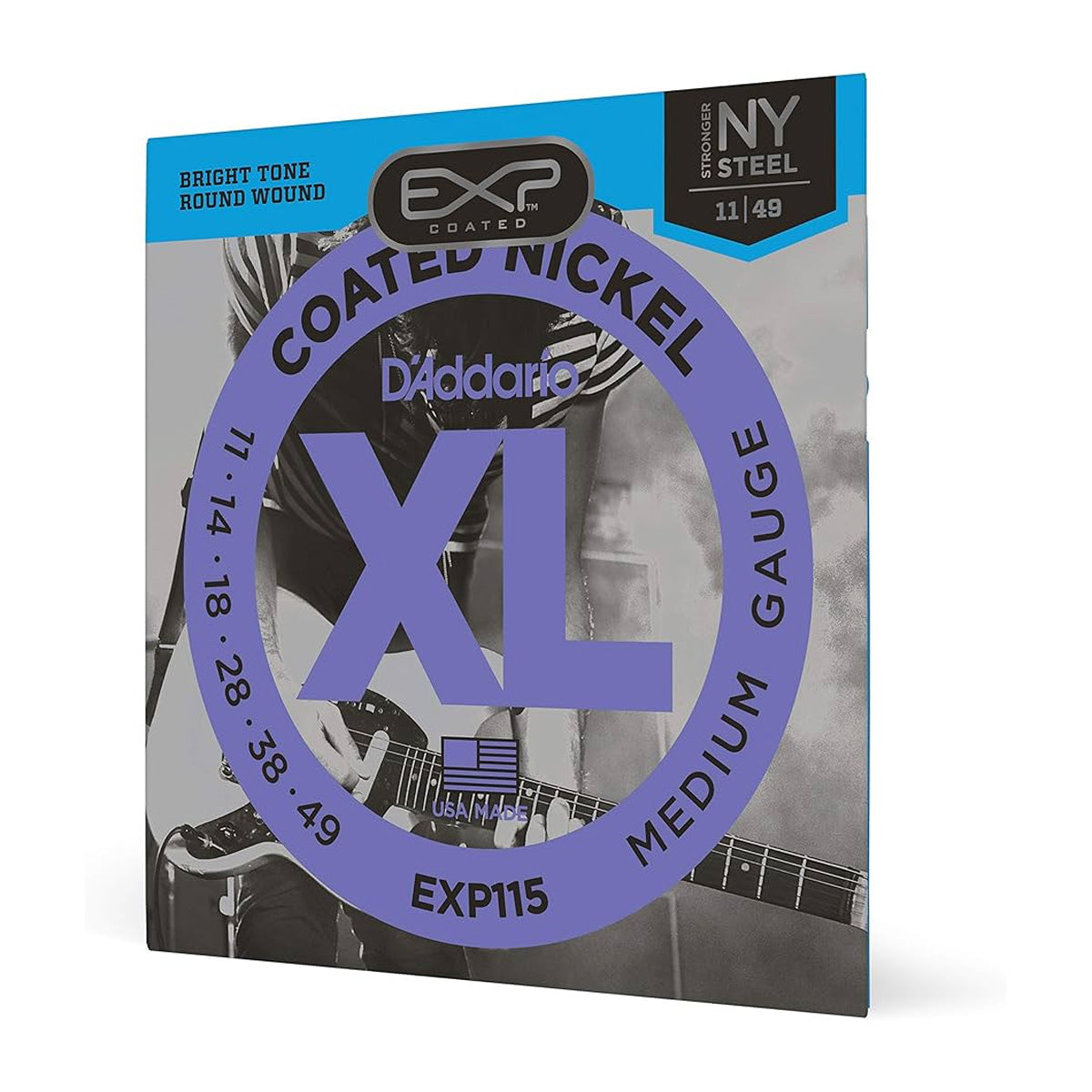 D'Addario EXP115 EXP Nickel Round Wound Electric Guitar Strings 011-049