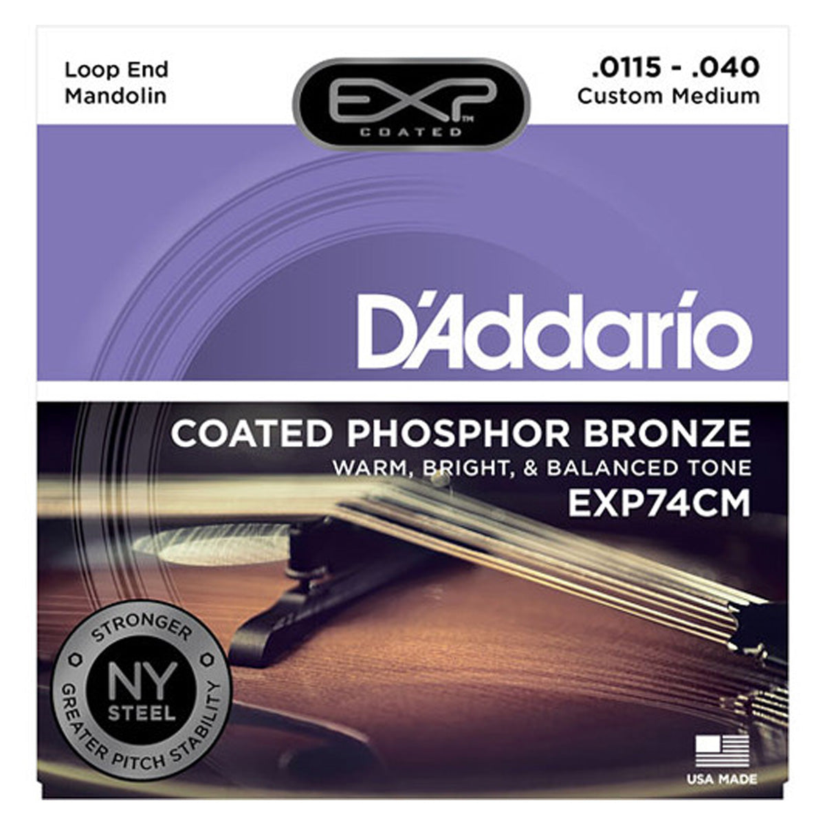 D'Addario EXP74CM EXP Coated Mandolin Guitar Strings