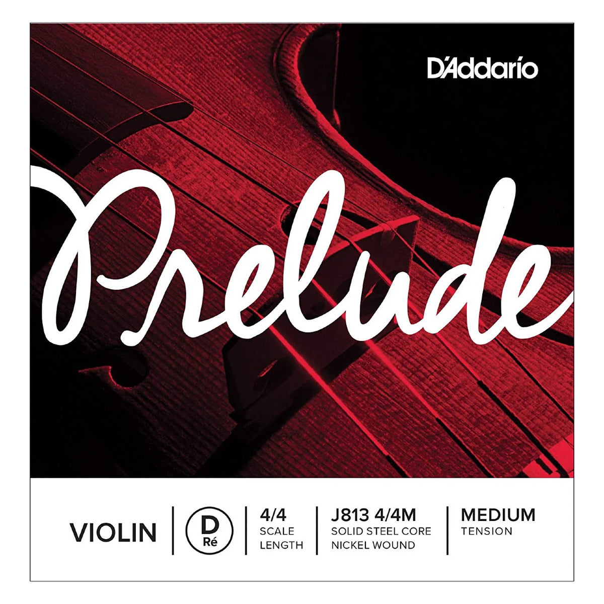 D'Addario J8134/4M Prelude Single D Violin Strings