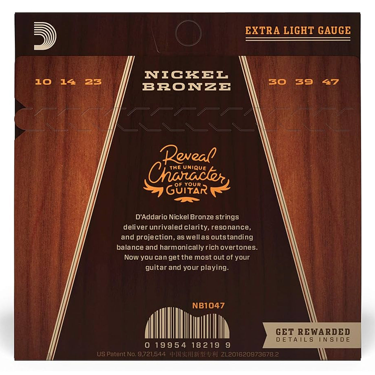 D'Addario NB1047 Nickel Bronze Acoustic Guitar Strings