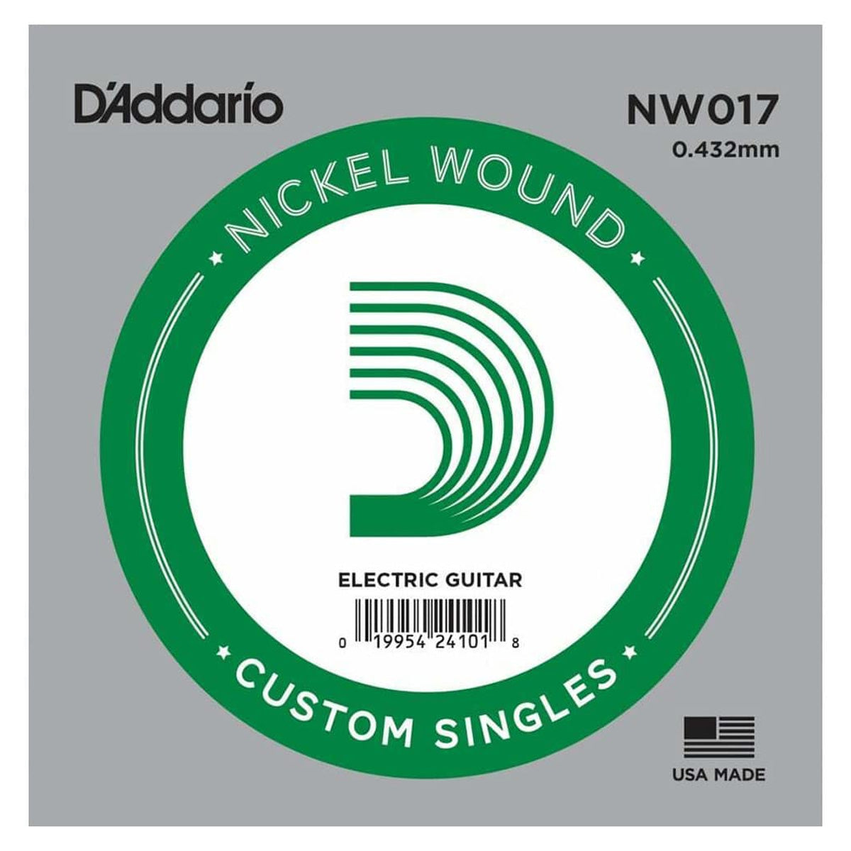 D'Addario NW017 XL Nickel Round Wound Single Acoustic/Electric Guitar String