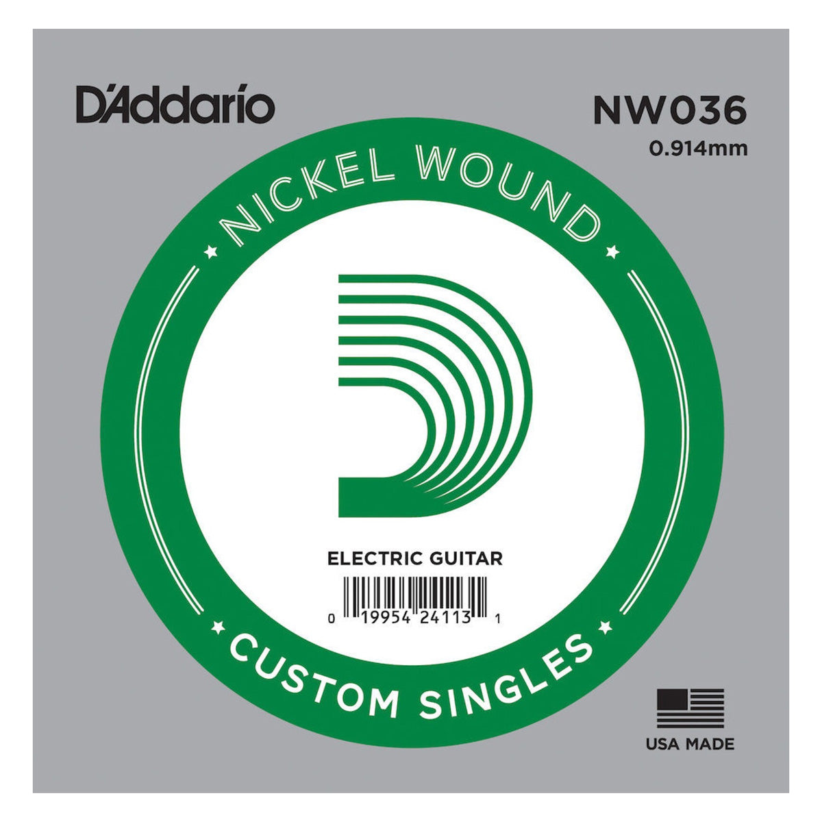 D'Addario NW036 XL Nickel Round Wound Single Acoustic/Electric Guitar String