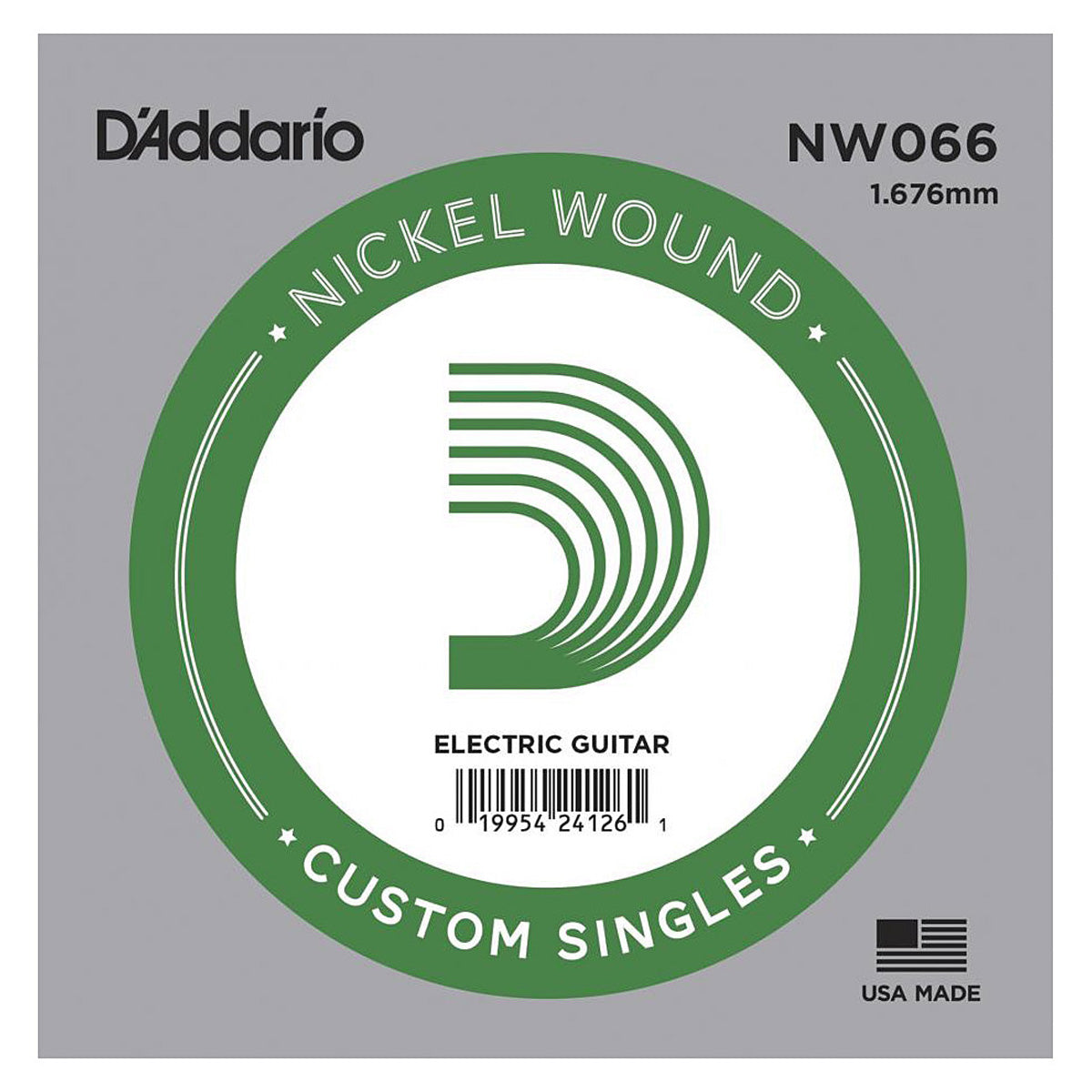 D'Addario NW066 XL Nickel Round Wound Single Acoustic/Electric Guitar String