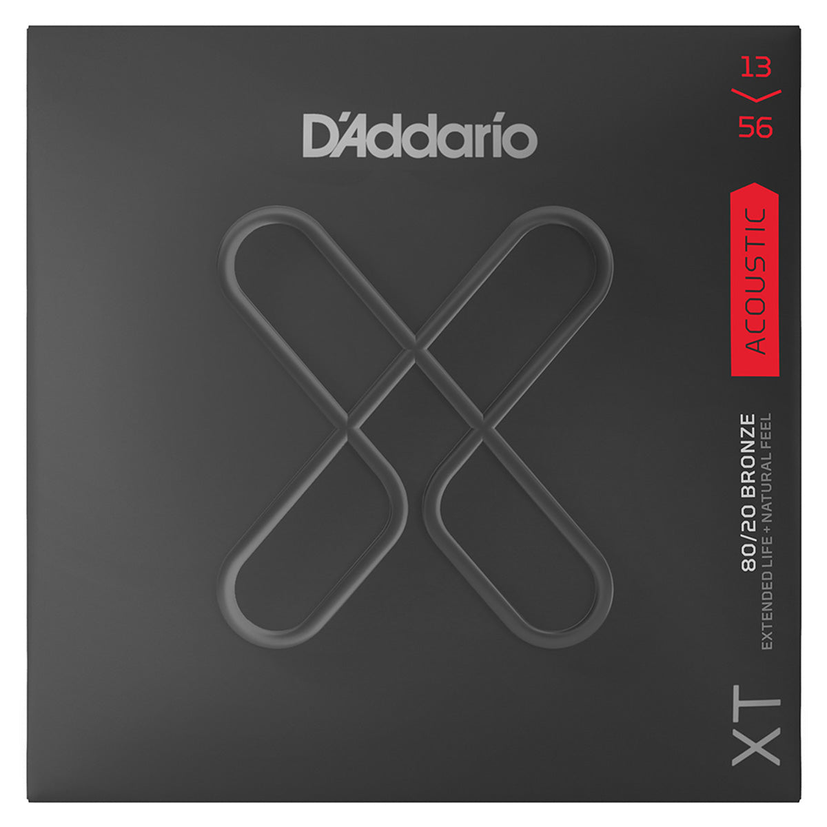 D'Addario XTABR1356 XT Coated 80/20 Bronze Acoustic Guitar Strings 013-056