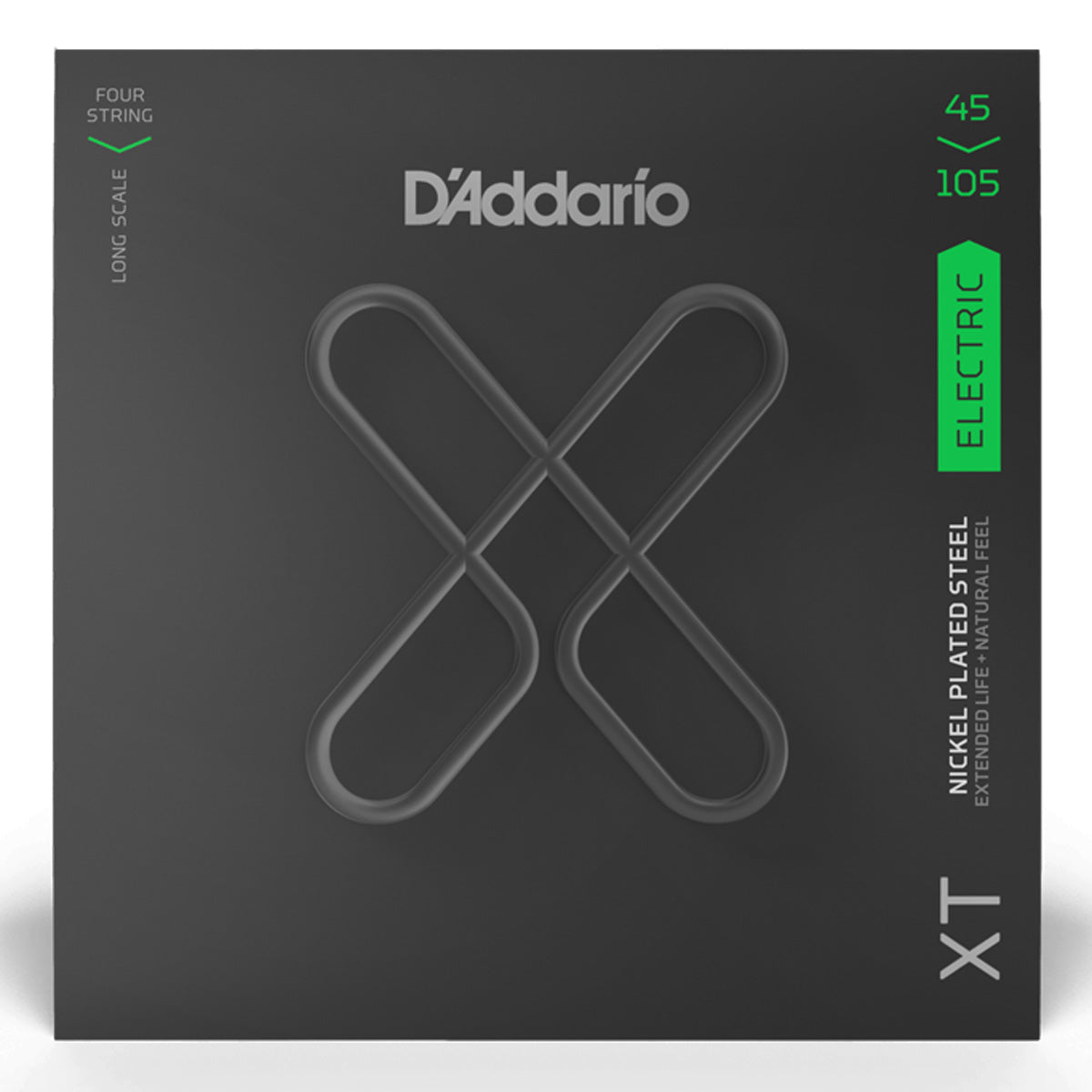 D'Addario XTB45105 XT Coated Nickel Round Wound Bass Guitar Strings 045-105