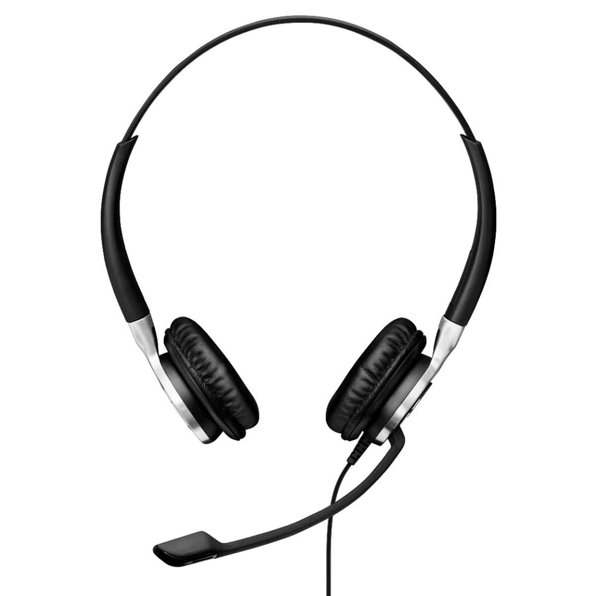 EPOS IMPACT SC 660 Binaural Wired Office Headset, Black-Silver, 1m Cable, Easy Disconnect