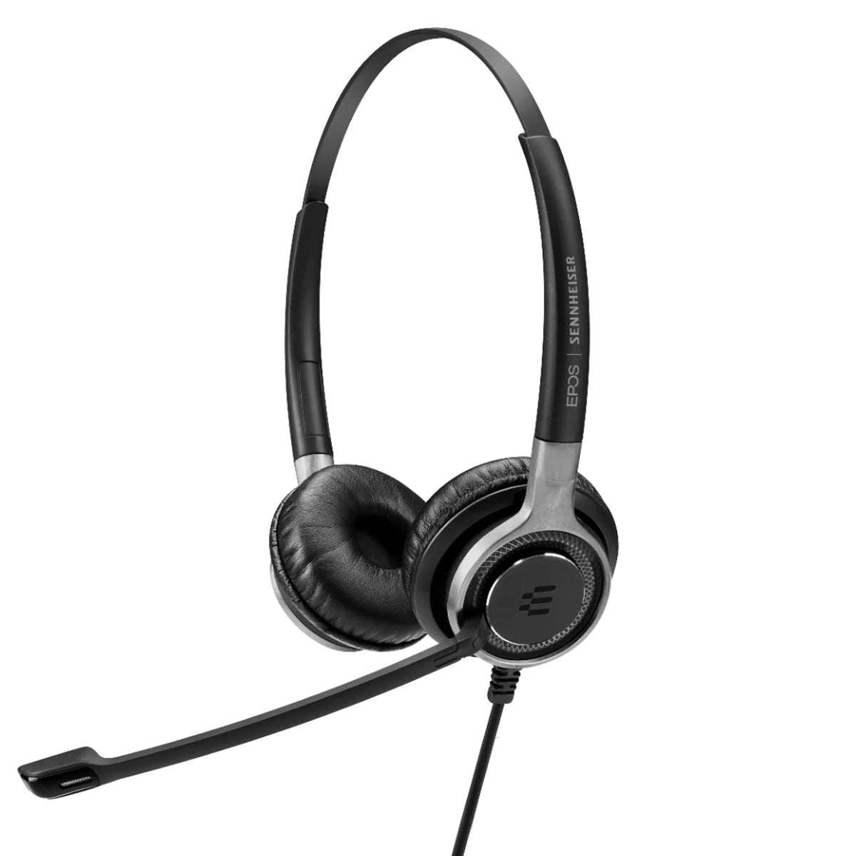 EPOS IMPACT SC 660 Binaural Wired Office Headset, Black-Silver, 1m Cable, Easy Disconnect