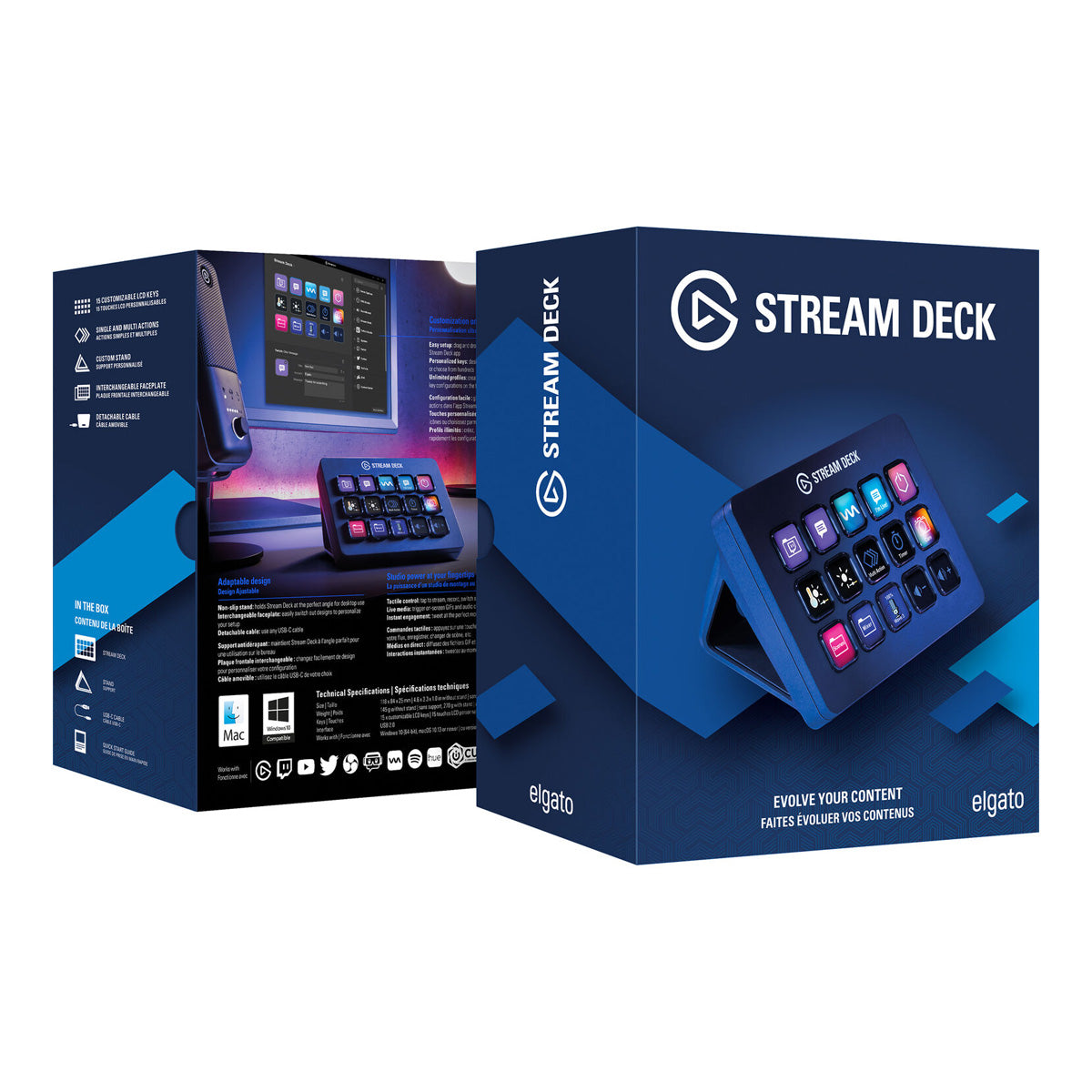Elgato Stream Deck MK.2 Live Production Streaming Controller interface, 15 Programmable LCD Keys, Black