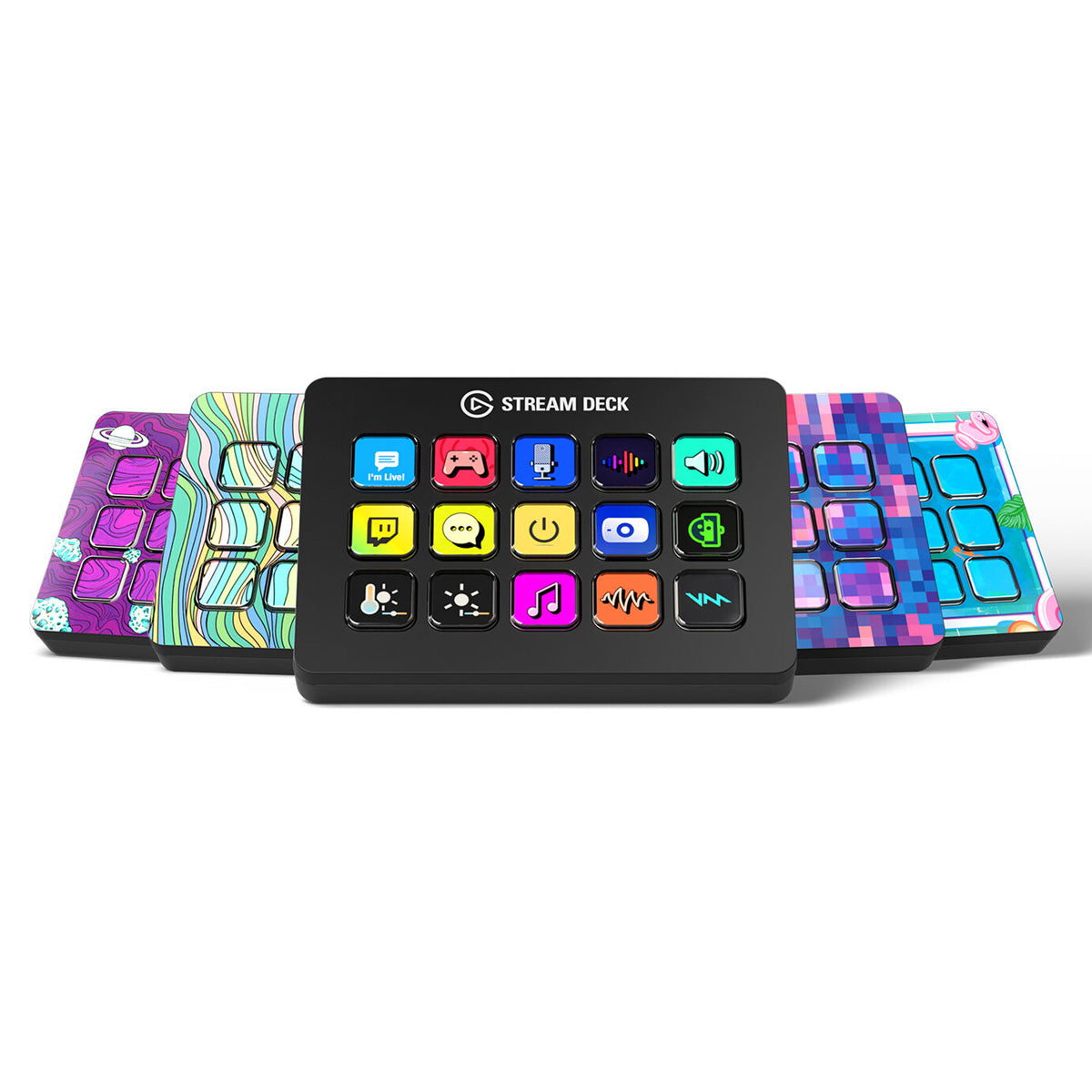 Elgato Stream Deck MK.2 Live Production Streaming Controller interface, 15 Programmable LCD Keys, Black