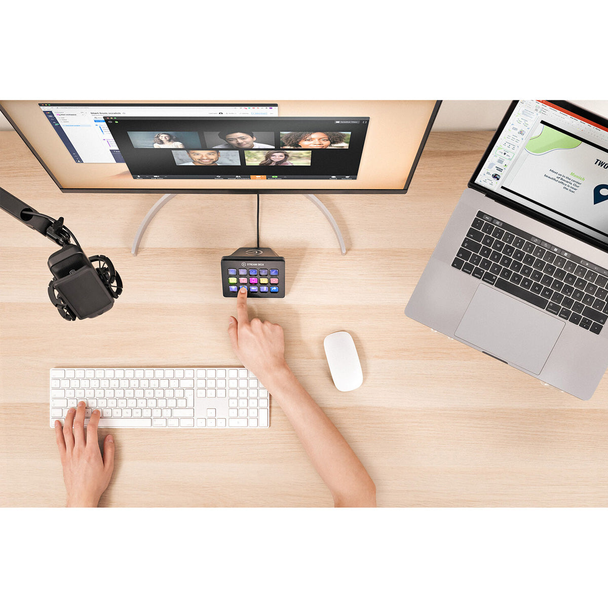 Elgato Stream Deck MK.2 Live Production Streaming Controller interface, 15 Programmable LCD Keys, Black