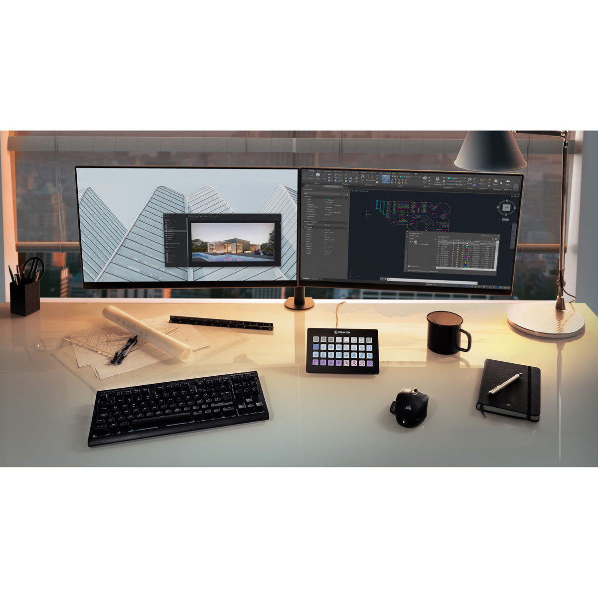 Elgato Stream Deck XL Live Production Streaming Controller interface, 32 Programmable LCD Keys, Black