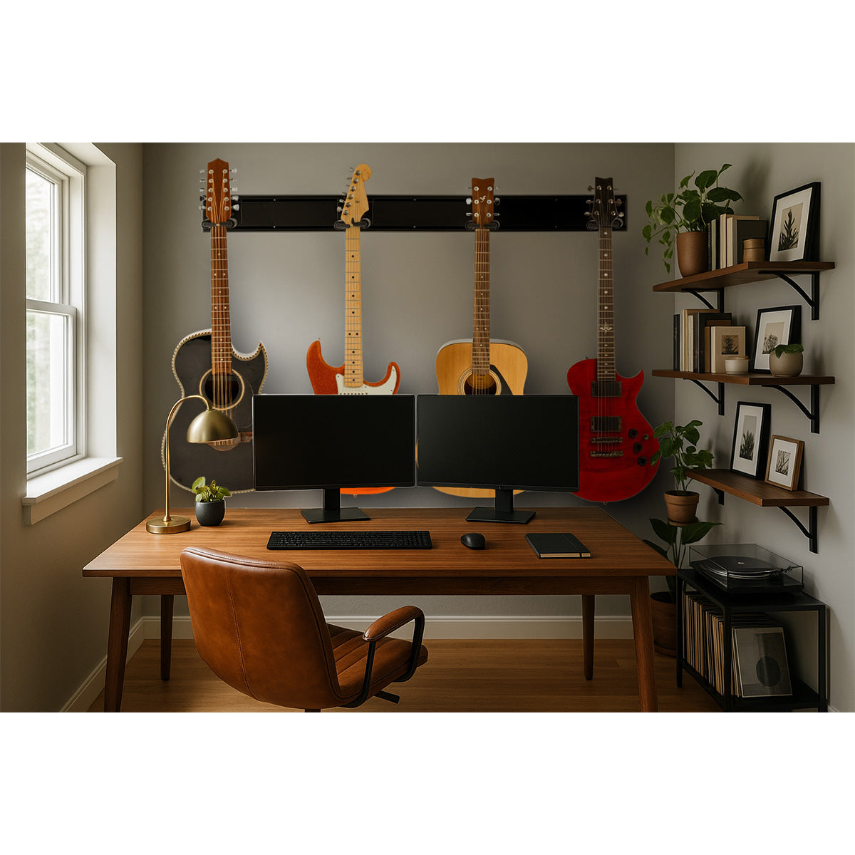 Hercules Stands GSP403SB 3-Guitar Wall Rack