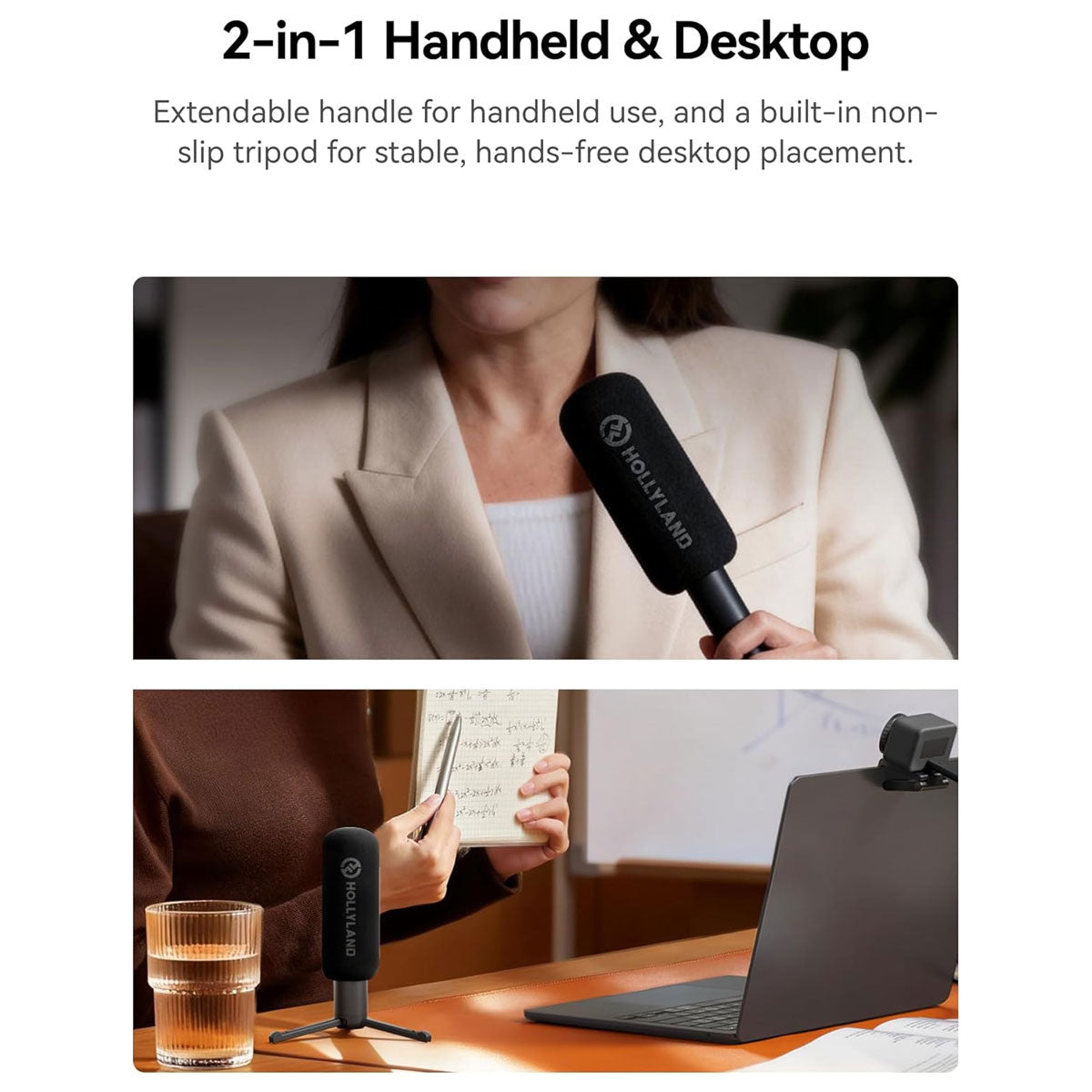 Hollyland Interview Adaptor for Wireless Microphones (Handheld/Desktop)