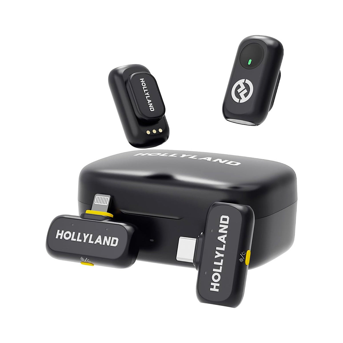 Hollyland LARK A1 Combo 2-Person Wireless Microphone System with USB-C and Lightning Connectors for Mobile Devices