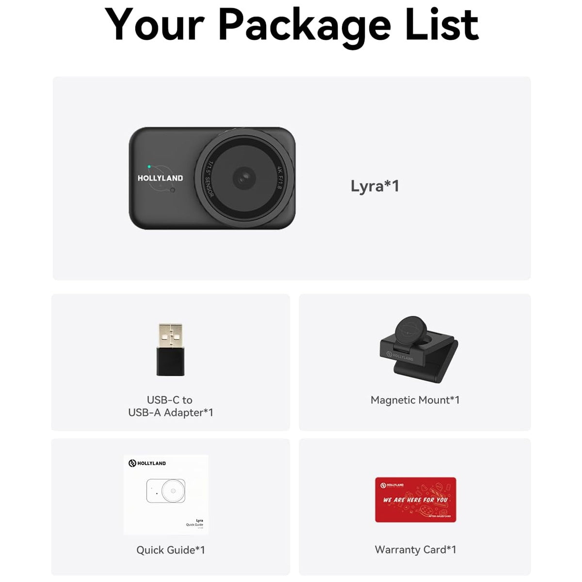 Hollyland Lyra 4K UHD Live Streaming Webcam (Black)