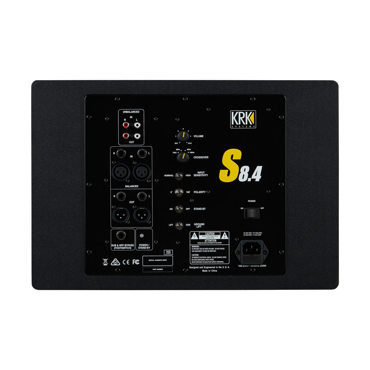 KRK S8.4 Powered 8" Studio Subwoofer