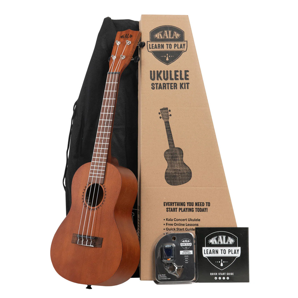 Kala KALALTPC Learn To Play Mahogany Concert Ukulele Starter Kit