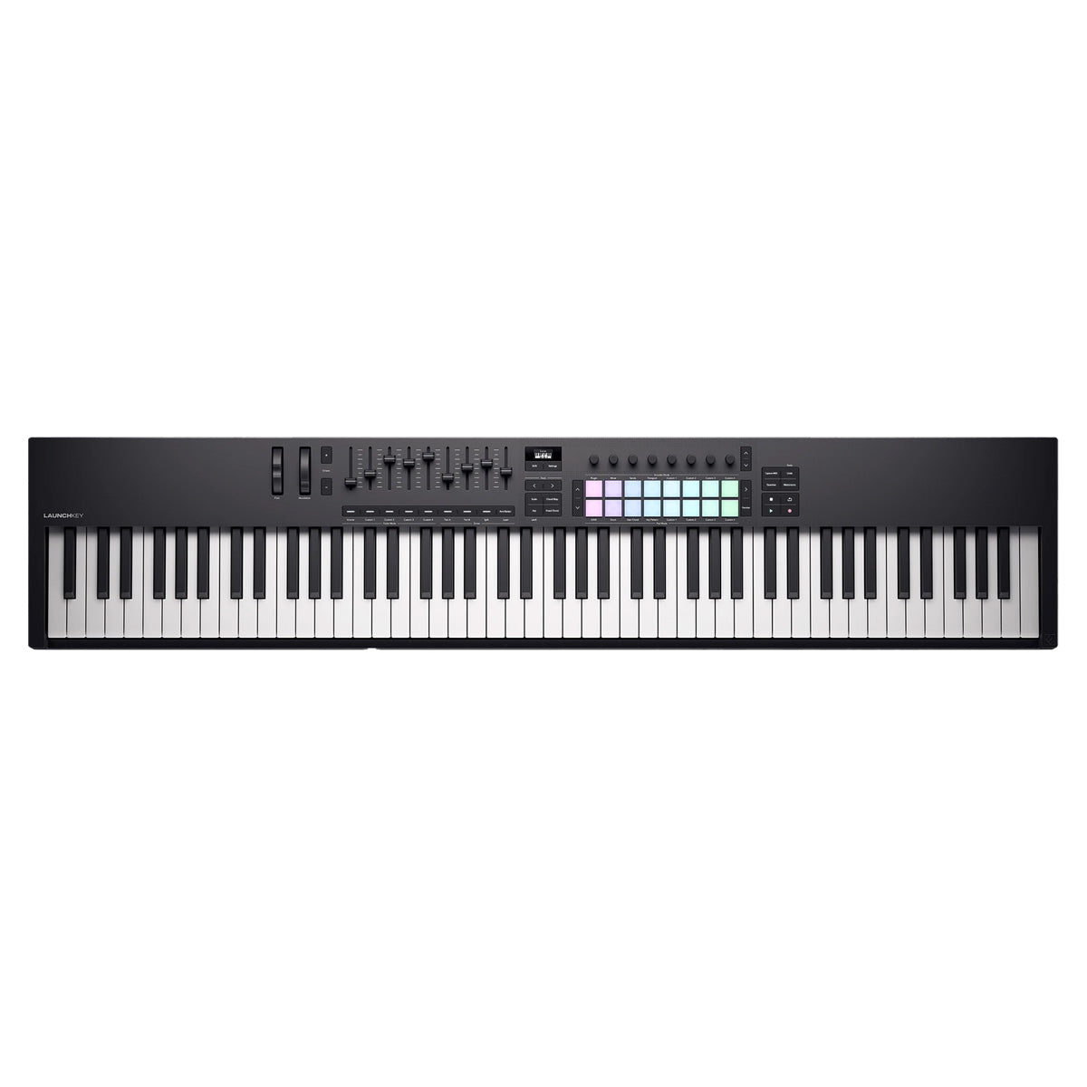 Novation Launchkey 88 MK4 Keyboard Controller with 88 Semi-Weighted Keys, nine faders, and 16 velocity-sensitive pads