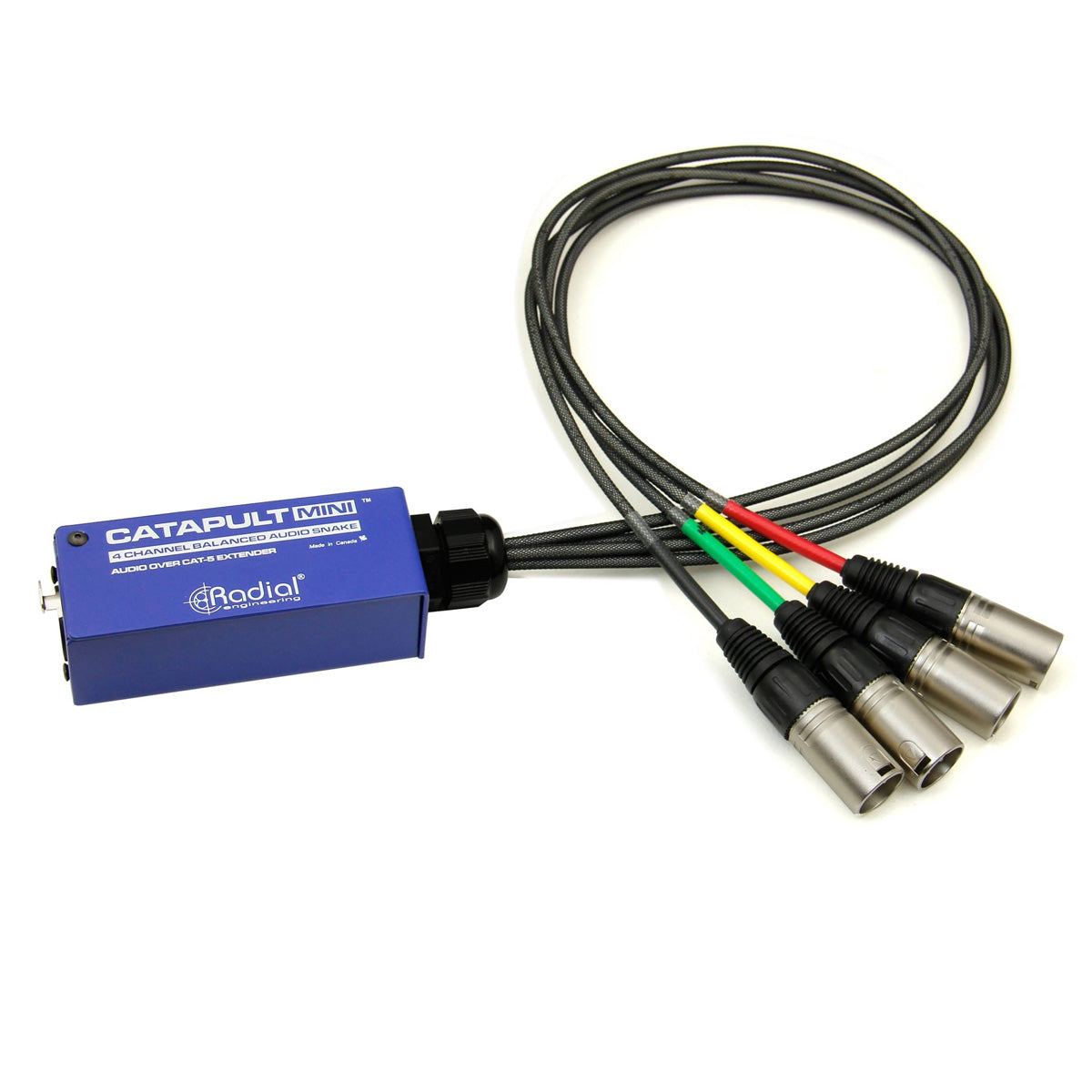 Radial Catapult MINI RX 4ch cat-5 mini breakout box to XLR-M tails
