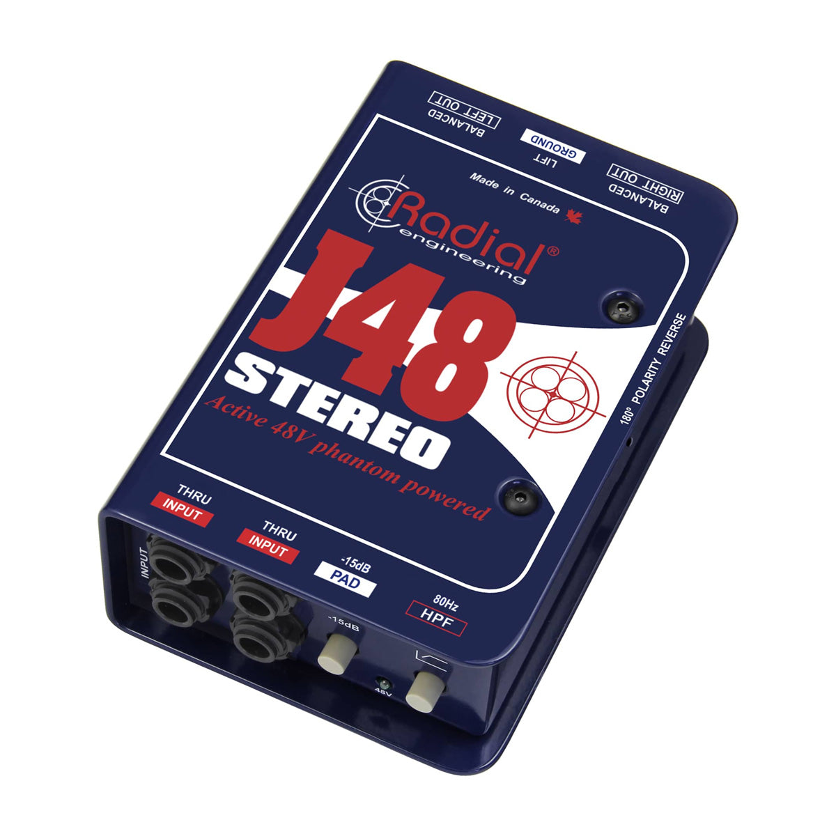 Radial J48 Phantom Powered Stereo Active Direct Box