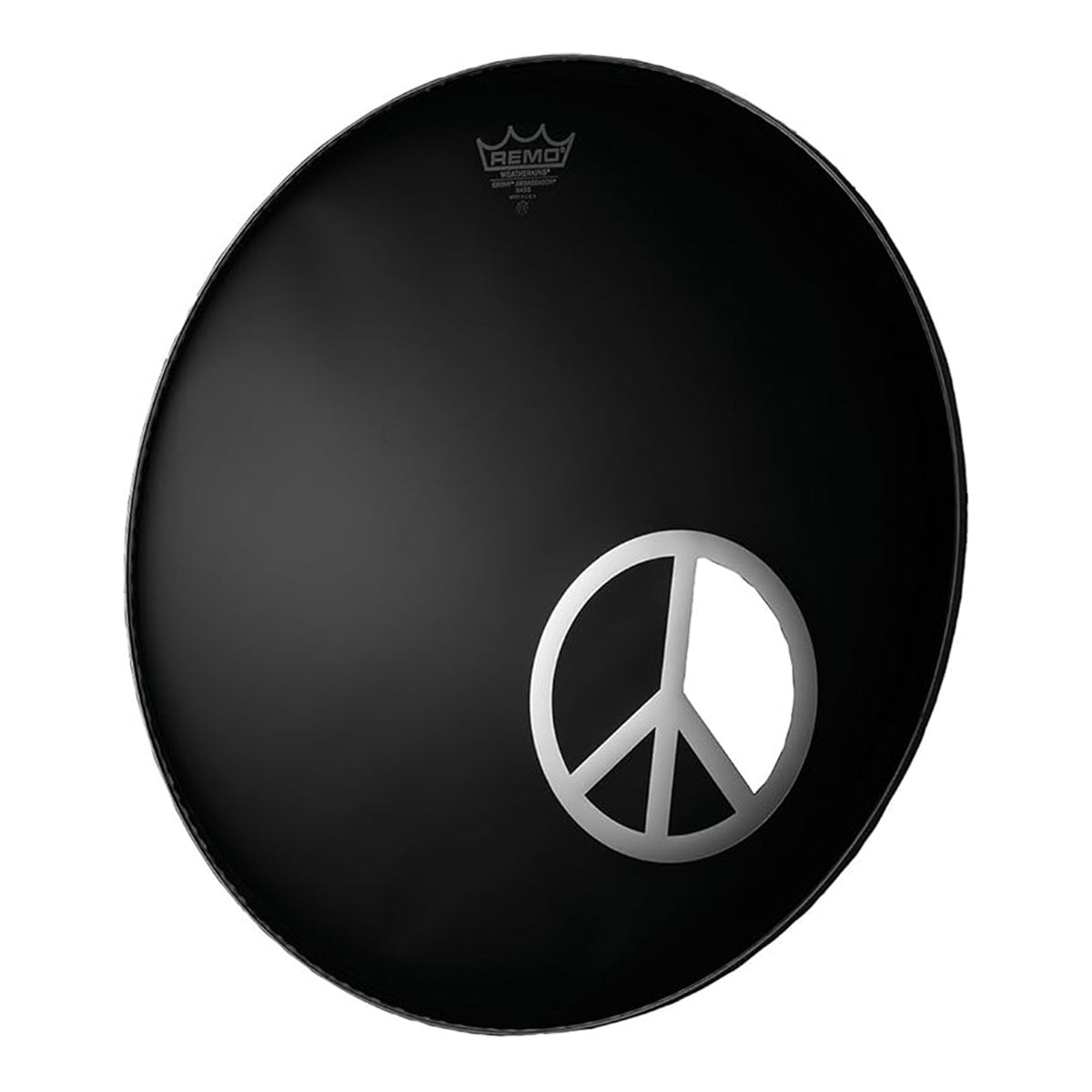 Remo DM-PC06-10 6-Inch Chrome Graphic Dynamo, Peace Sign