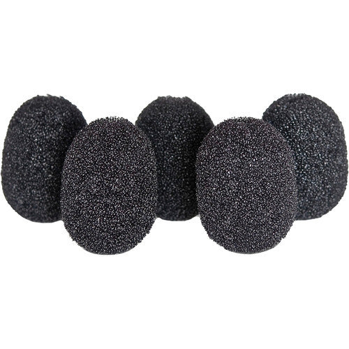 Rycote Lavalier Foams Black For Up to 15mm Long & 4.5mm Diameter Lavalier Mics 1 Pack of 5 Windshields
