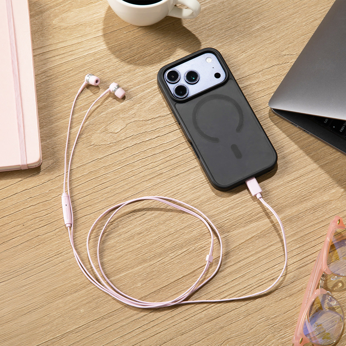 Sennheiser CX 80U – Wired In-ear Headphones with Digital Connectivity via USB C Plug, In-line One-Button Smart Remote for Calls and Music, Closed Earbuds for Noise Cancelling, Sakura