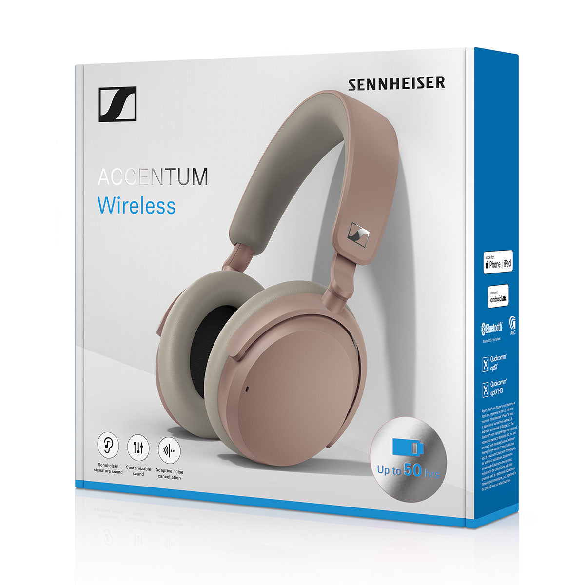 Sennheiser ACCENTUM Over-Ear Wireless Headphones - Taupe
