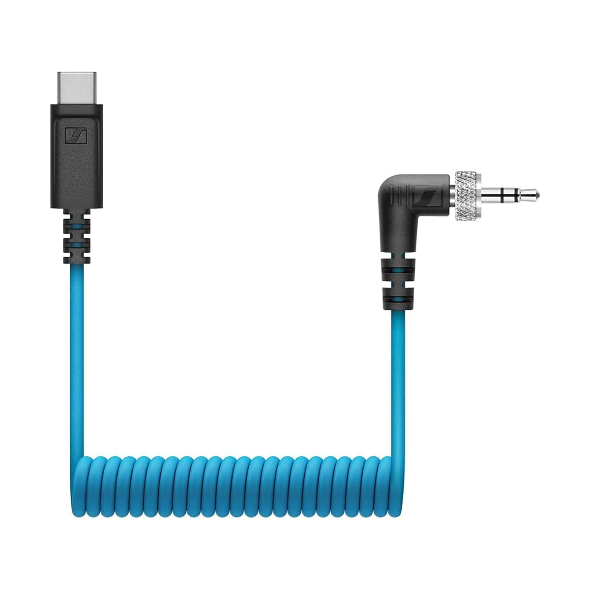 Sennheiser CL 35 USB-C Locking 3.5mm TRS to USB Type-C Coiled Cable