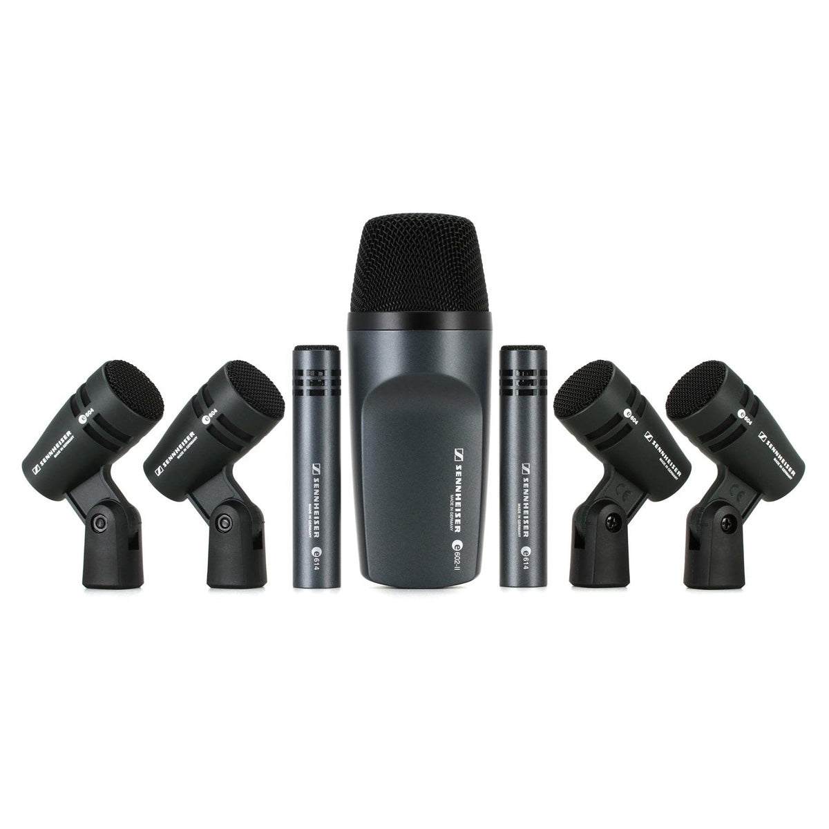 Sennheiser E 600 Series Drum Microphone Set, With 1x E 602-II, 4x E 604, 2x E 614