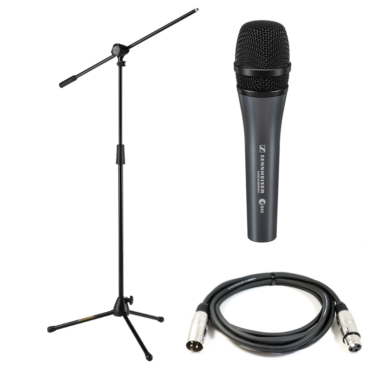 Sennheiser E 845 Dynamic Microphone Bundle with Microphone Stand and 6m Microphone Cable